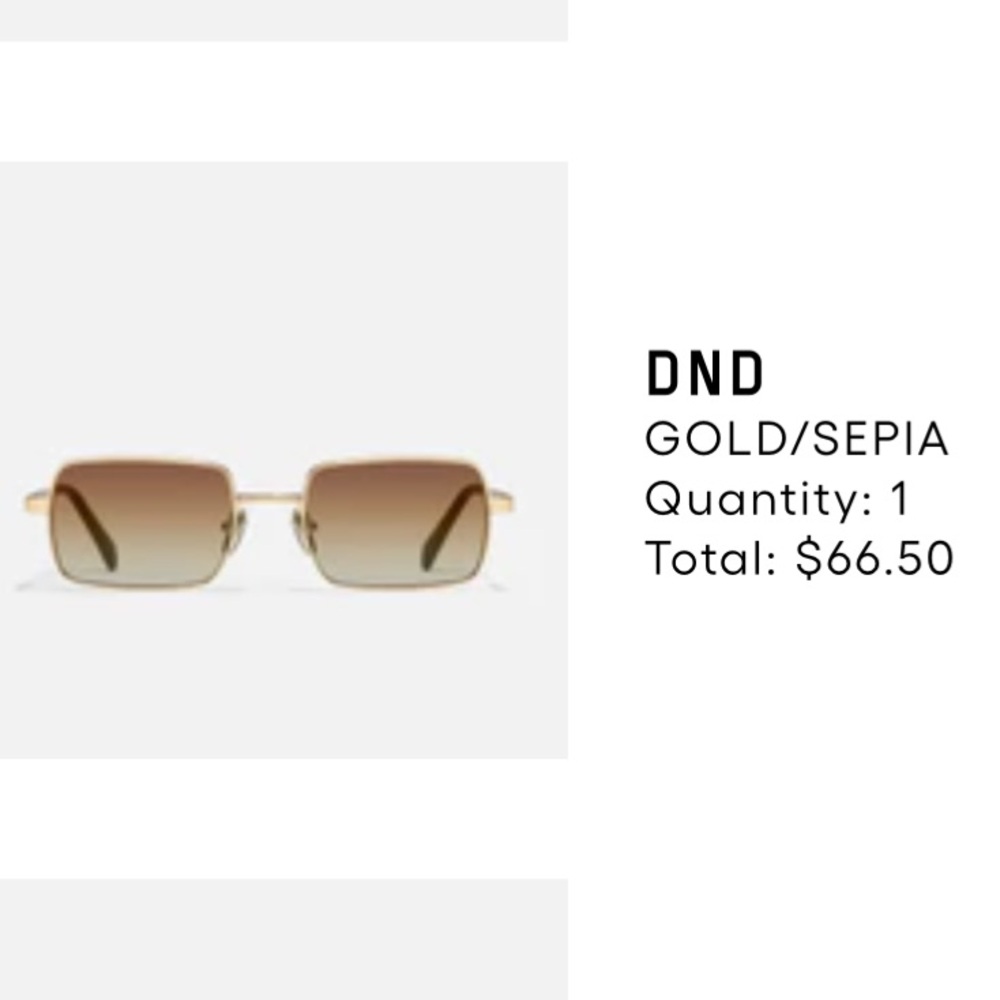 Quay Australia Gold Frame Sunglasses with Black Pouch